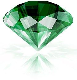 Emerald smykkesten fra Von Mohs